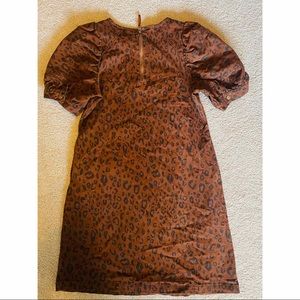 Denim Leopard Print Jean Dress. Sz. 10